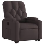 vidaXL Fauteuil inclinable marron foncé tissu