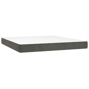 vidaXL Matelas de lit à ressorts ensachés fermeté moyenne Gris foncé 160x200x20 cm