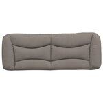 vidaXL Coussin de tête de lit taupe 120 cm tissu