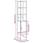 vidaXL Armoire de salle de bain Chêne noir 33 x 33 x 185 5 cm
