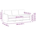 vidaXL Canapé à 3 places Rouge bordeaux 180 cm Similicuir