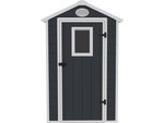 Abri de jardin résine "Texas" - kit d'ancrage inclus - 1.34 m² - Anthracite