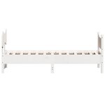 vidaXL Cadre de lit sans matelas blanc 90x190 cm bois de pin massif