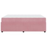 vidaXL Cadre de lit avec matelas Rose 160 x 200 cm tissu
