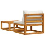vidaXL Salon de jardin 2 Pièces avec coussin Bois d'acacia solide