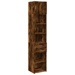 vidaXL Armoire de rangement mince chêne fumé 45x42 5x225 cm