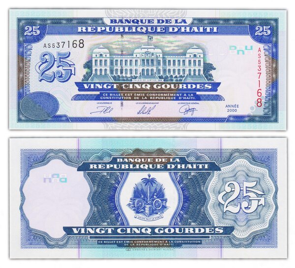 Billet de Collection 25 gourdes 2000 Haiti - Neuf - P266a