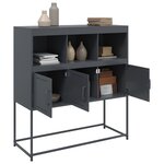 vidaXL Buffet anthracite 100 5x39x107 cm acier laminé à froid