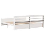vidaXL Cadre de lit avec tête de lit sans matelas blanc 200x200 cm