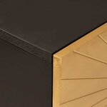 vidaXL Meuble d'appoint avec stockage Noir et or 80 x 33 5 x 75 cm