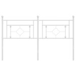 vidaXL Tête de lit métal blanc 150 cm