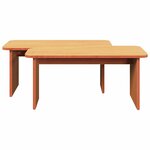 vidaXL Table basse 2 Pièces Marron cire 100 x 69 x 35.5 cm