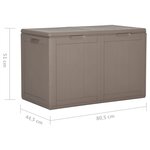 vidaXL Boîte de rangement de jardin 180 L Marron PP aspect bois