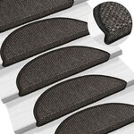 vidaXL Tapis d'escalier autocollants 15 Pièces 56x17x3 cm Anthracite