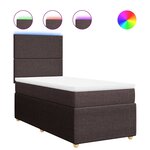 vidaXL Sommier à lattes de lit avec matelas Marron foncé 100x200 cm