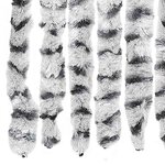 vidaXL Rideau anti-mouches gris clair et gris foncé 56x200 cm chenille