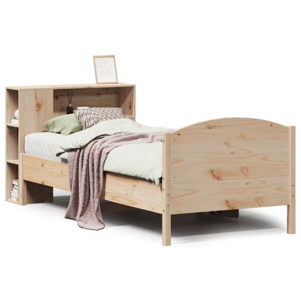 vidaXL Lit bibliothèque sans matelas 100x200 cm bois massif de pin