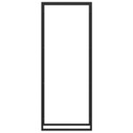 vidaXL Étagère à bois de chauffage Noir mat 80 x 28 x 222 cm Acier