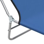 vidaXL Chaises longues pliables 2 Pièces Acier et tissu Bleu