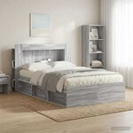 vidaXL Cabinet de Tête de Lit Sonoma gris Bois d’ingénierie