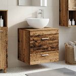 vidaXL Vanité de lavabo mural Bois ancien 49 5 x 41 x 64 5 cm