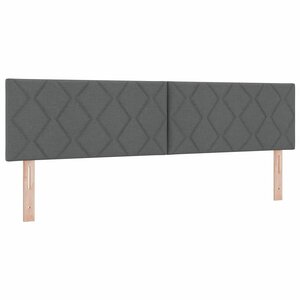 vidaXL Tête de Lit en Tissu Géométrique Gris foncé 180 cm tissu