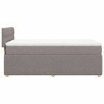 vidaXL Sommier à lattes de lit avec matelas Taupe 100x200 cm Tissu