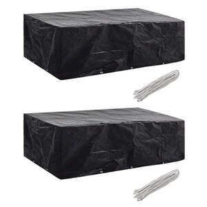 vidaXL Housses de salon de jardin 2 Pièces Rotin 10 œillets 300 x 140 cm