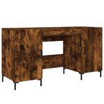 vidaXL Bureau chêne fumé 140x50x75 cm bois d'ingénierie