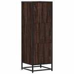 vidaXL Buffet haut chêne marron 35 5x35x106 5 cm bois ingénierie métal