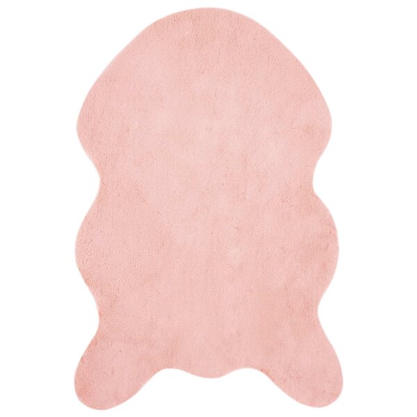 vidaXL Tapis en Fourrure Synthétique de Lapin Olite Rose 60 x 90 cm