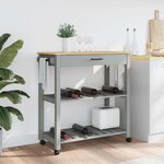 vidaXL Chariot de cuisine MONZA 84x40x88 5 cm bois massif de pin