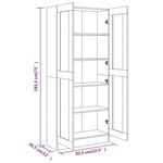 vidaXL Armoire à livres Chêne fumé 82 5x30 5x185 5cm Bois d'ingénierie