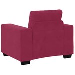 vidaXL Ensemble de Canapés 3 Pièces Bordeaux 221 x 78 x 80 cm Velours