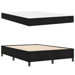 vidaXL Cadre de lit avec matelas Noir et Blanc 140 x 200 cm Velours