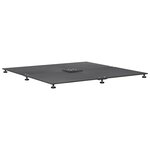 vidaXL Pied de parasol Gris foncé 100 x 100 x 4 cm Acier