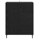 vidaXL Buffet Chêne noir 69 5 x 34 x 90 cm Bois d'ingénierie et fer