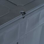 vidaXL Boîte de rangement de jardin 320 L Noir