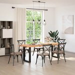 vidaXL Dessus de table marron clair bois chêne massif rectangulaire
