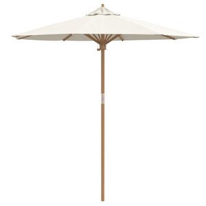 vidaXL Parasol de jardin Blanc crème 217 x 217 x 230 cm Bambou