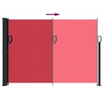 vidaXL Auvent latéral rétractable rouge 140x600 cm