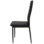 vidaXL Ensemble table et chaise de salle à manger 5 pièces noir