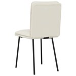 vidaXL Chaises à manger lot de 4 Crème Velours