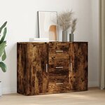 vidaXL Buffet chêne fumé 90 5x29 5x65 cm bois d'ingénierie