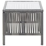 vidaXL Salon de jardin 4 Pièces avec coussin Résine tressée Anthracite