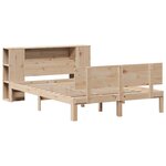vidaXL Lit bibliothèque sans matelas 135x190 cm bois de pin massif