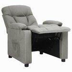 vidaXL Fauteuil inclinable Gris clair Tissu