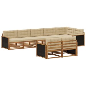 vidaXL Ensemble de canapés d'extérieur 8 Pièces Naturel et Beige
