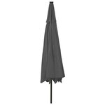 vidaXL Parasol d'extérieur avec LED et mât en métal 400 cm Anthracite