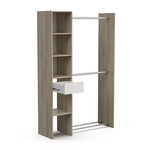 Dressing complet - CALIFORNIE - Chêne et Blanc - 118 x 39 5 x 183 cm - DEMEYERE